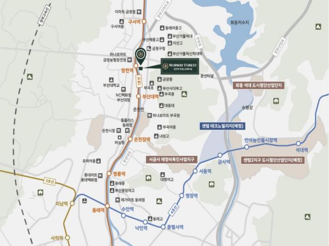 장전역 유림노르웨이숲 단지배치도